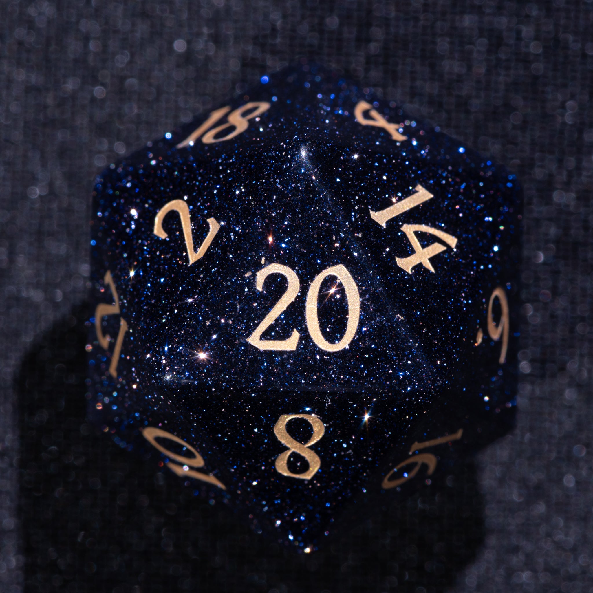 Blue Sandstone Gemstone Dice Set d20 - Gemstone Dice