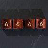 Red Tiger's Eye Gemstone Dice Set d6 - Gemstone Dice