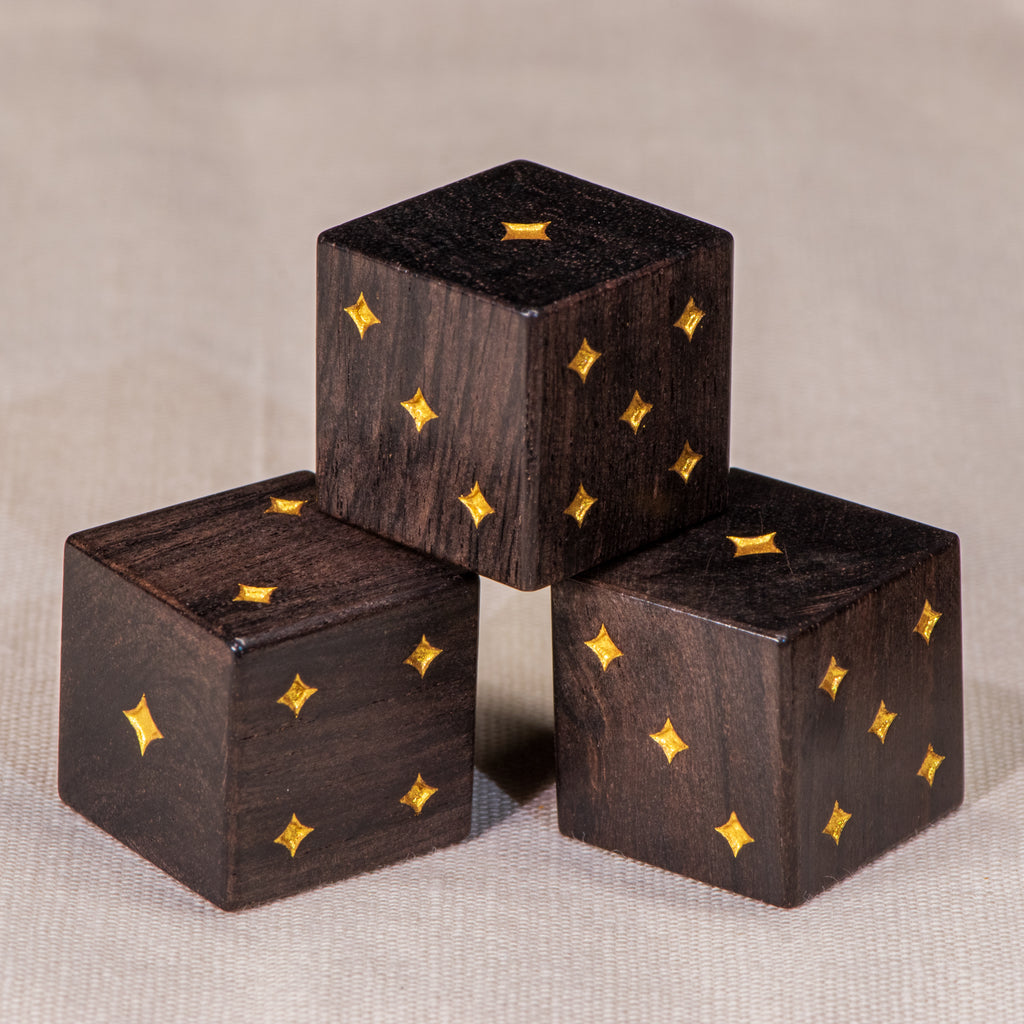 Blackwood Pipped d6 Dice Set– Gemstone Dice