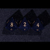 Blue Sandstone Gemstone Dice Set Sun Style d8 - Gemstone Dice