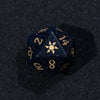 Blue Sandstone Gemstone Dice Set Sun Style d20 - Gemstone Dice