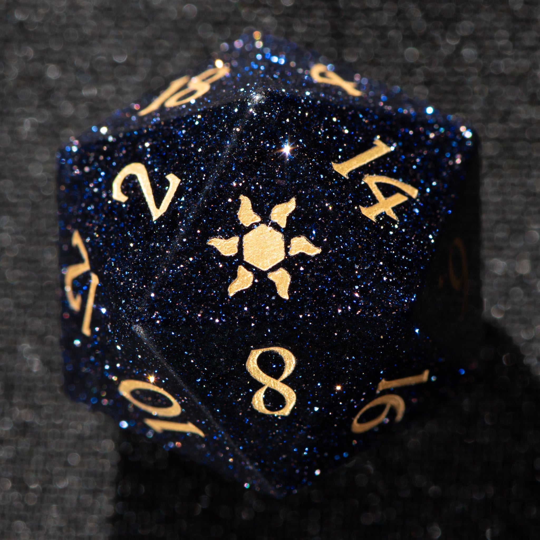 Cosmic Veil Dice Set (Blue Sandstone)