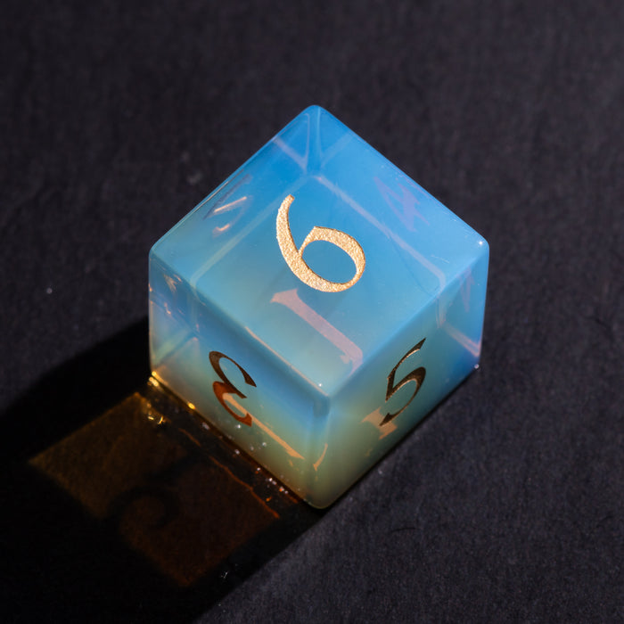 Opalite Gemstone Dice Set d6 - Gemstone Dice
