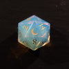 Opalite Gemstone Dice Set Moon Style d20 - Gemstone Dice