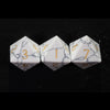 White Howlite Gemstone Dice Set d8 - Gemstone Dice
